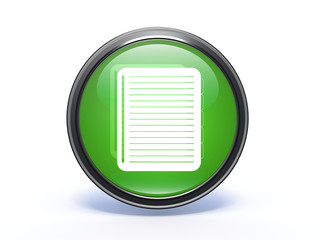 notebook circular icon on white background