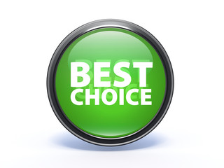 Best choice circular icon on white background