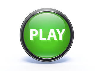 play circular icon on white background