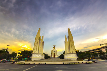 Democracy Monument in Sunset, Bangkok, Thailand