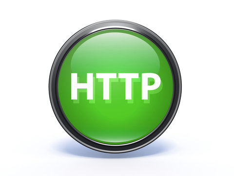 http circular icon on white background