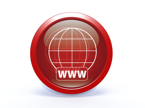 www circular icon on white background