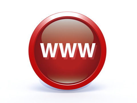 www circular icon on white background