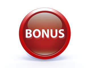 bonus circular icon on white background