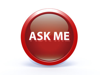 ask me circular icon on white background