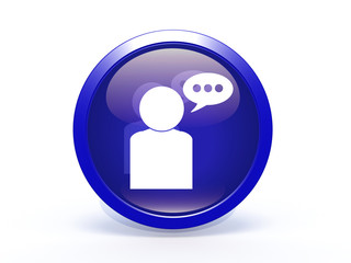 forum circular icon on white background
