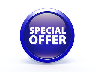 Special offer circular icon on white background