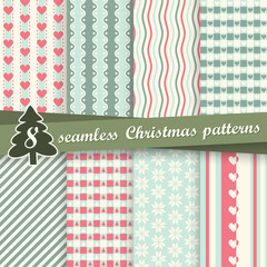collection seamless christmas backgrounds
