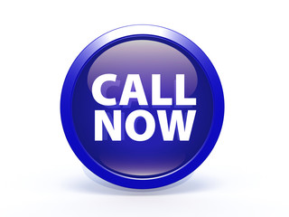 call now circular icon on white background
