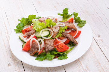 vegetable salad with meat