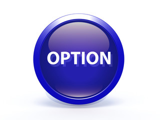 option circular icon on white background