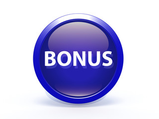 bonus circular icon on white background