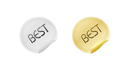 Labels with text BEST