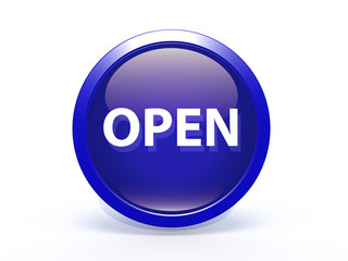 open circular icon on white background