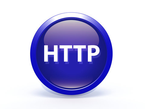 http circular icon on white background