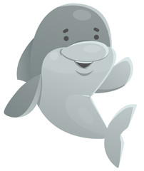 Happy Dolphin Waving