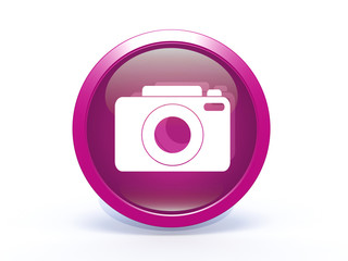 photo circular icon on white background