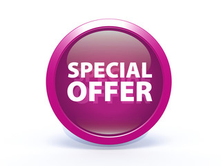 Special offer circular icon on white background