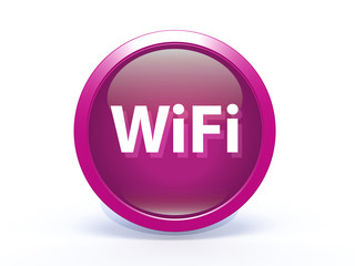wifi circular icon on white background