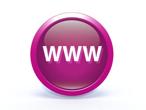 www circular icon on white background