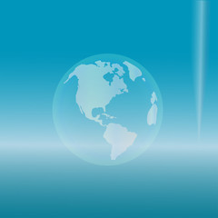 Vector silhouette globe.