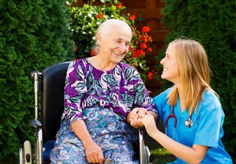 Caring for the Elderly in Wheelchair