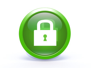 protect circular icon on white background