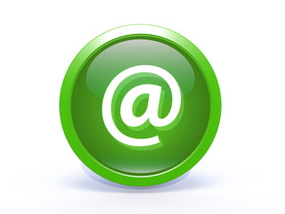 Obraz premium Email circular icon on white background