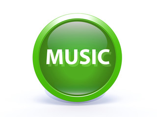 music circular icon on white background