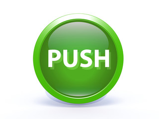 push circular icon on white background