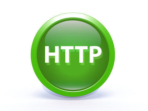 http circular icon on white background