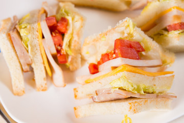 Detail of Triple Decker Sandwich