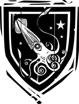 Heraldic Shield Squid