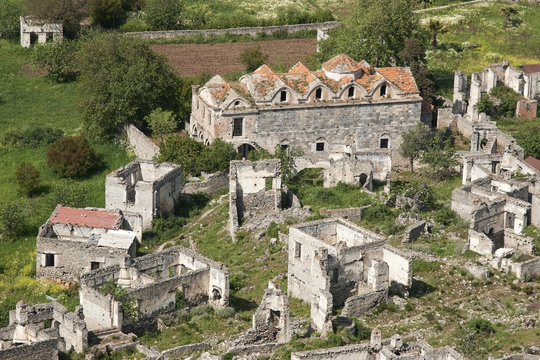 Ghost town of Kayakoy in Fethiye(Turkey)