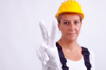 Female construction worker