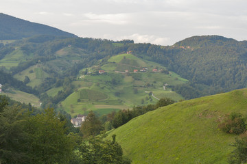Fototapeta na wymiar Slovenia mountain range landscape