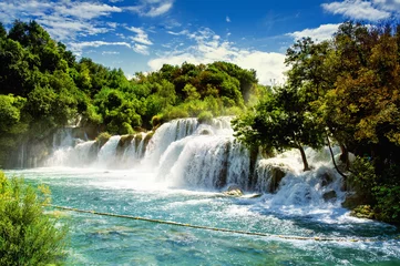 Deurstickers Watervallen Krka © pershing