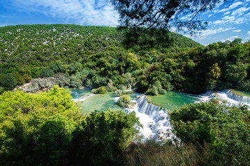 Fototapeta na wymiar Waterfalls Krka