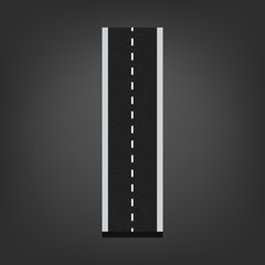 I letter. Road font