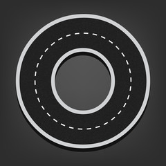 O letter. Road font