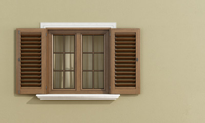 Detail of a wooden window