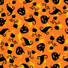 halloween pattern orange