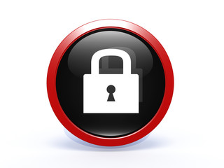 protect circular icon on white background