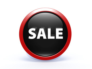sale circular icon on white background
