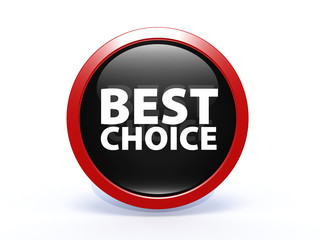 Best choice circular icon on white background