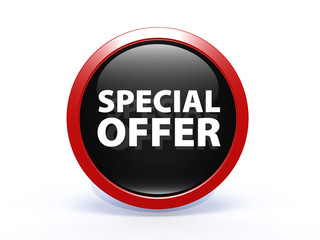 Special offer circular icon on white background