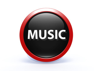 music circular icon on white background
