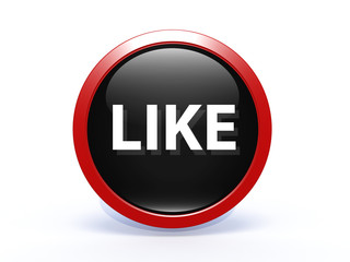 like circular icon on white background