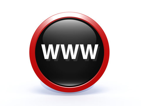 www circular icon on white background