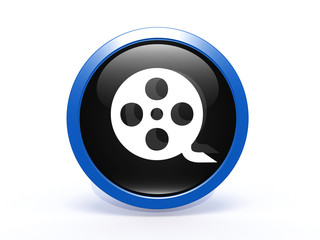 film circular icon on white background